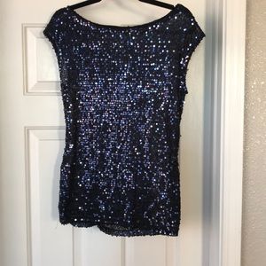 Sheer sequin blouse